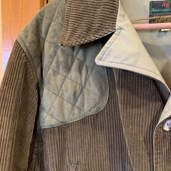 Vintage Abercrombie & Fitch Bird Hunting Jacket Corduroy Outdoors Fowl Sz 46 Grn - Picture 4 of 16